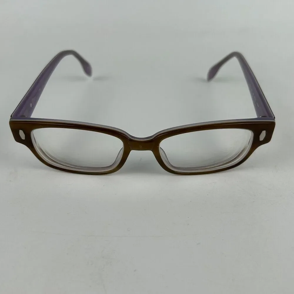 Vivid 7005 Eyeglasses Womens Burgundy Blue Plastic Round Full Rim 49 17 145‎